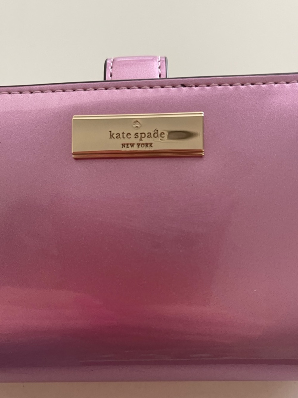 kate spade pink metallic continental wallet - Picture 7 of 8